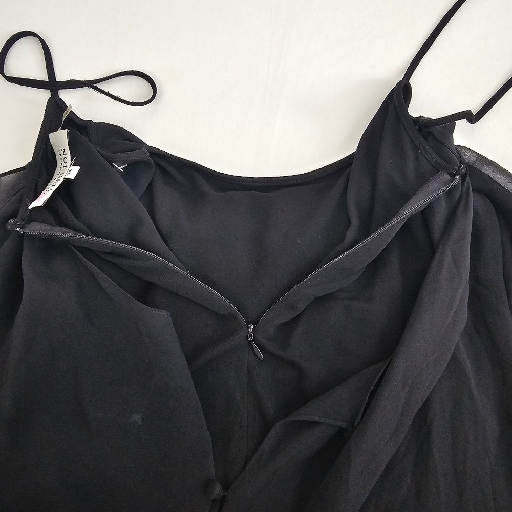 Rickie Freeman by Teri Jon Women's Black Silk Jewel Midi Dress Size 14 $440 MSRP - Picture 11 of 16